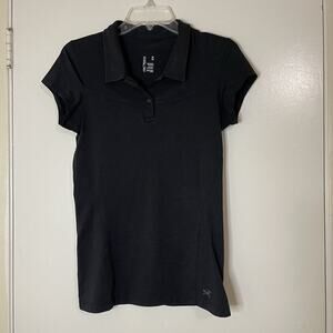 ARC'TERYX relaxed fit black short sleeve womens polo size medium